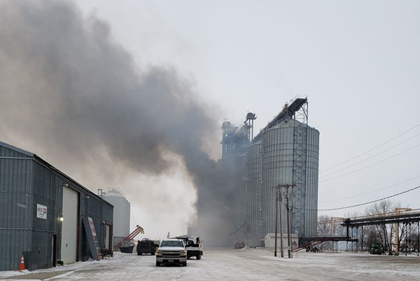 Ross elevator shut down by fire